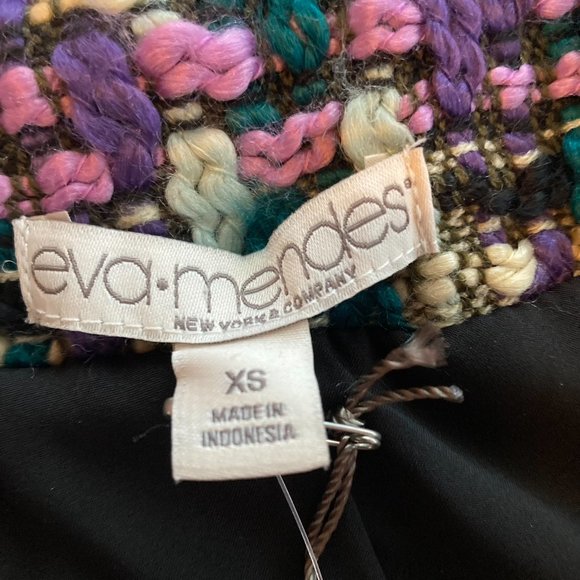 New York & Company Eva Mendes Tweed Multicolor Single Breasted Coat sz XS NWT - Picture 6 of 11